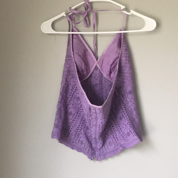 Plenty medium purple crochet cami NWT halter neck - Picture 3 of 6